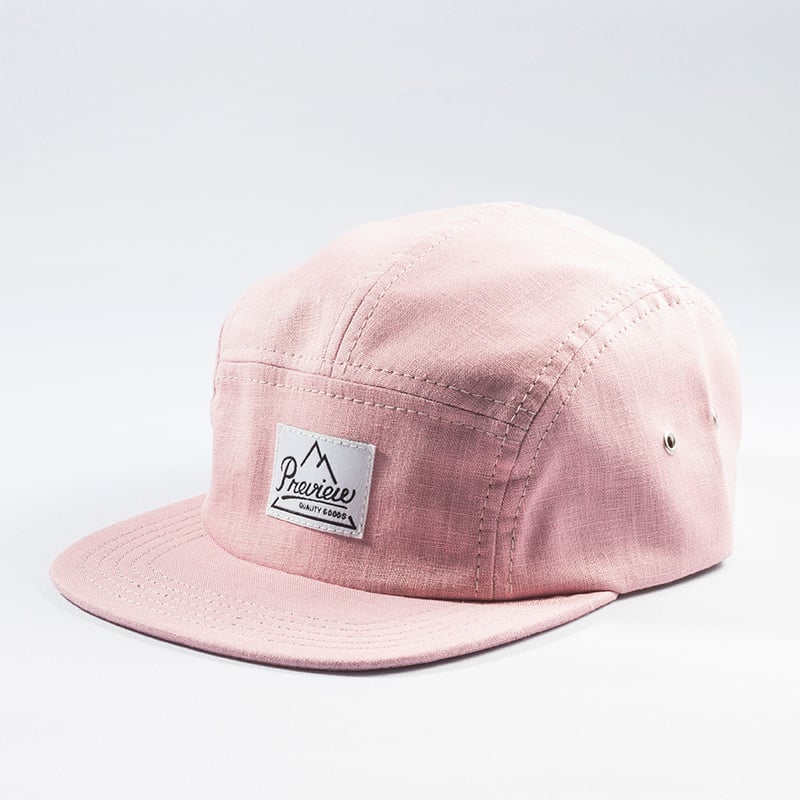 Image of Preview Linen Camp cap, pink