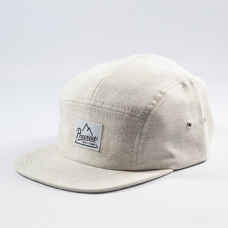Image of Preview Linen Camp cap, natural