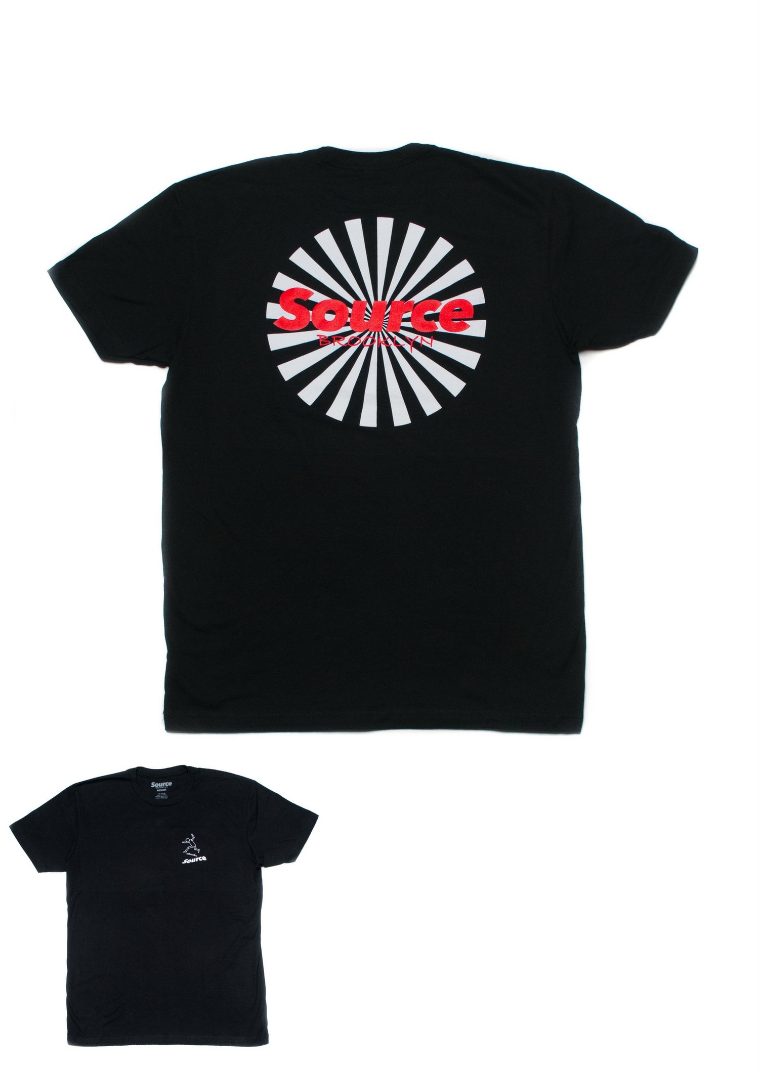 Image of Black T-Shirt With Classic Source Back Logo