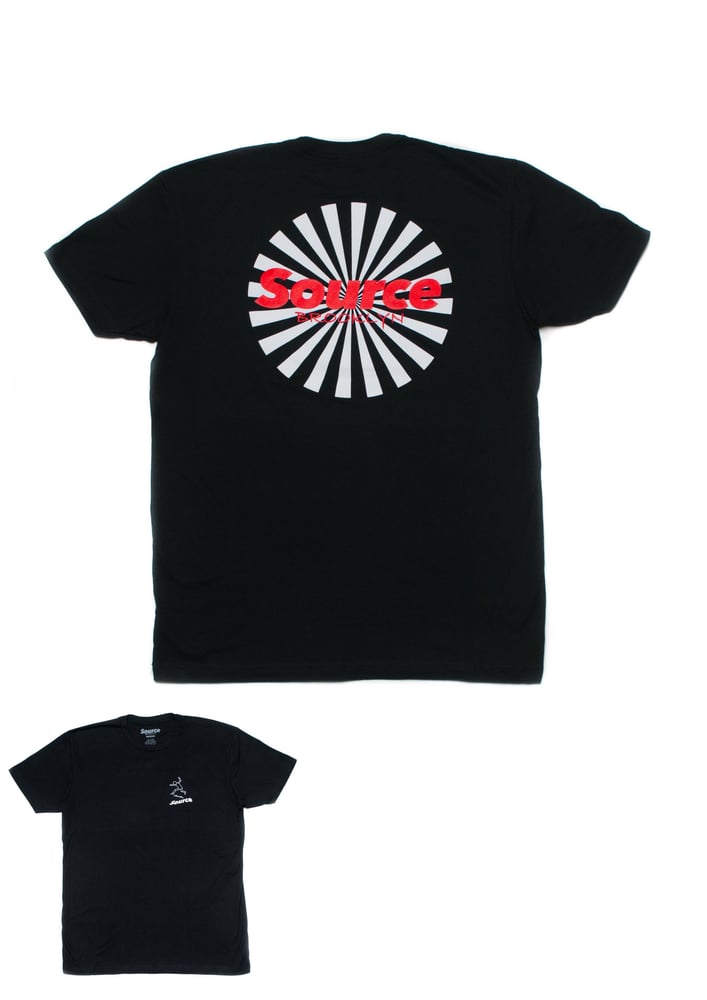 Image of Black T-Shirt With Classic Source Back Logo