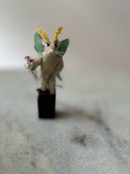 Image of Luna butterfly faux taxidermy mouse