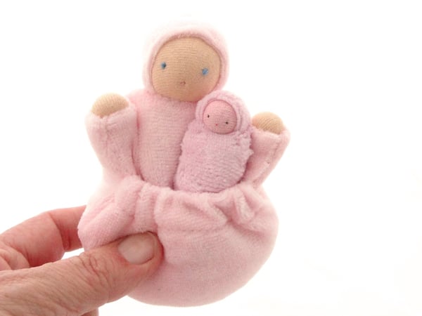 Image of Pastel Pink Pocket Mama Doll