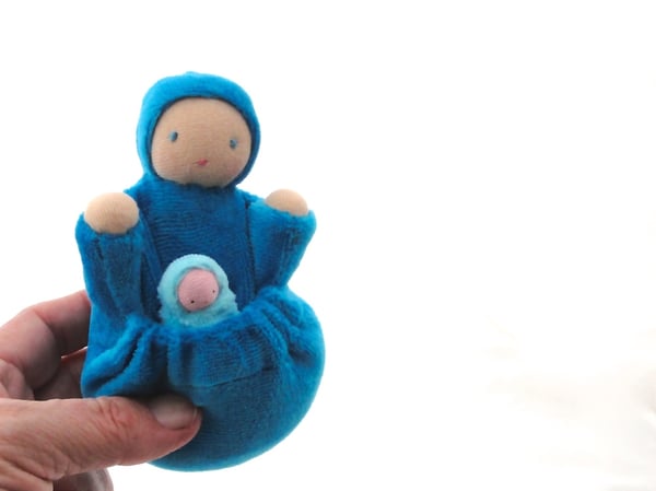 Image of Turquoise Pocket Mama Doll