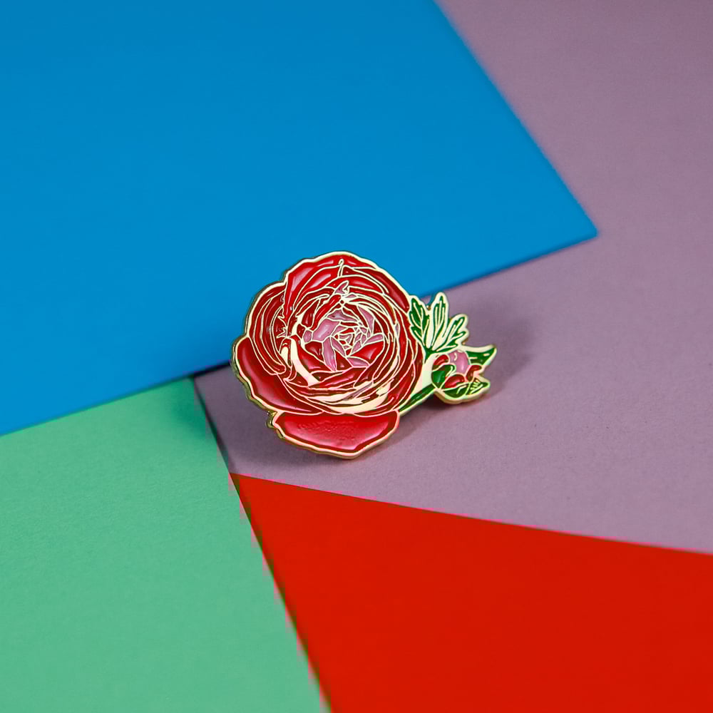 Ranunculus Flower Enamel Pin / LITTLE BRAAP RACER