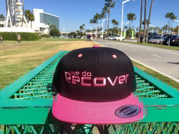 Image of Pink 6-panel embroidered hat
