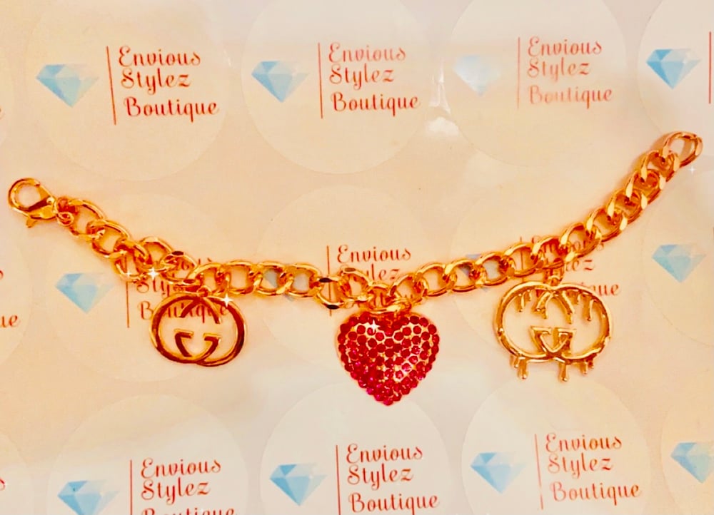 Image of Rose gold charm bracelet 