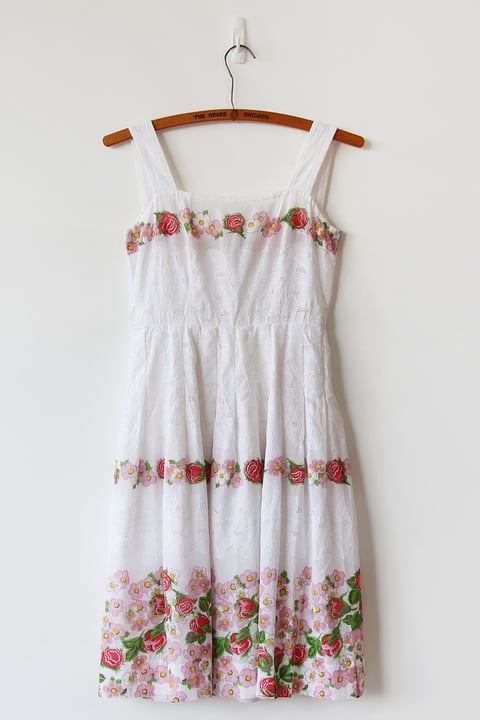 Image of SOLD Spring Fling Eyelet Cotton Dress