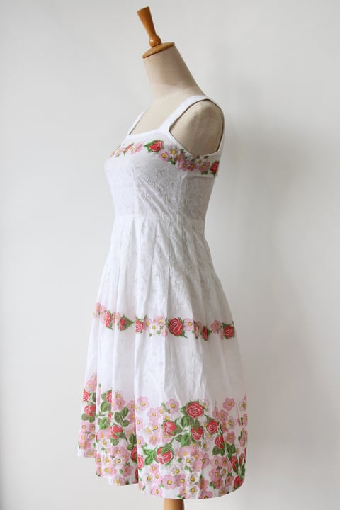 Image of SOLD Spring Fling Eyelet Cotton Dress