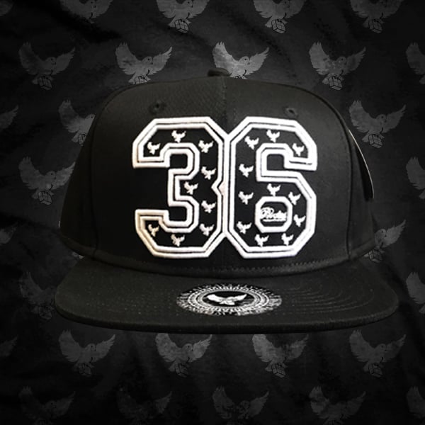 Image of Black/White 36 3D Embroidered Snapback