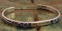 Image 3 of "My Friend ~ You are the Sister I wish I had" Sterling Bracelet