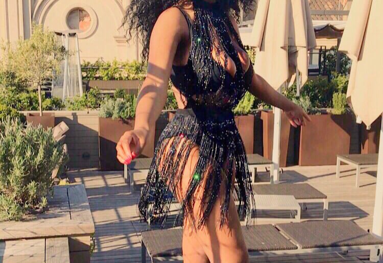 Image of Swarovski/Crystal encrusted fringed dress