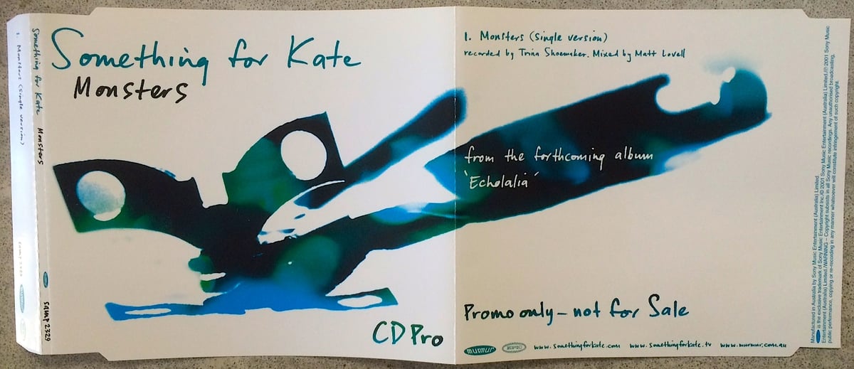 Image of Something for Kate - 'Monsters' CD Pro 2001