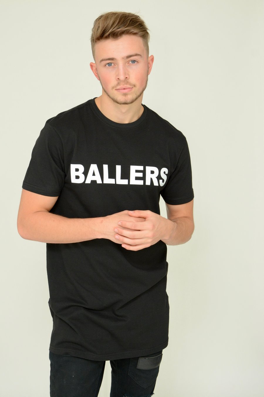 Image of Ballers Black Longline Tee