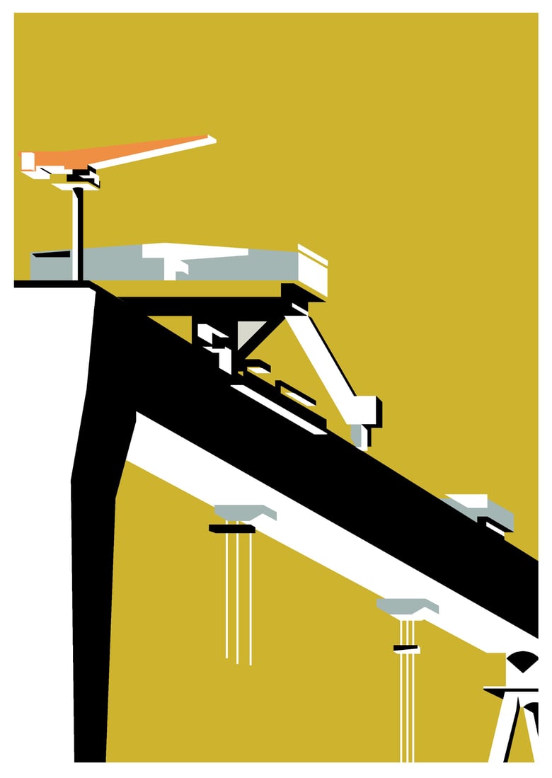 Image of H&W Crane A3 Print - Unframed