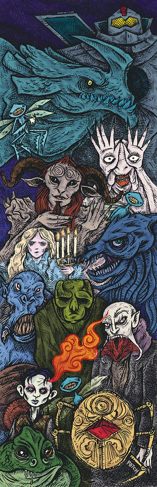 Image of "Los Monstruos de Del Toro" poster by Patch