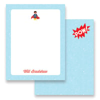 Image 1 of Super Hero Boy and Girl Stationery + Envelopes