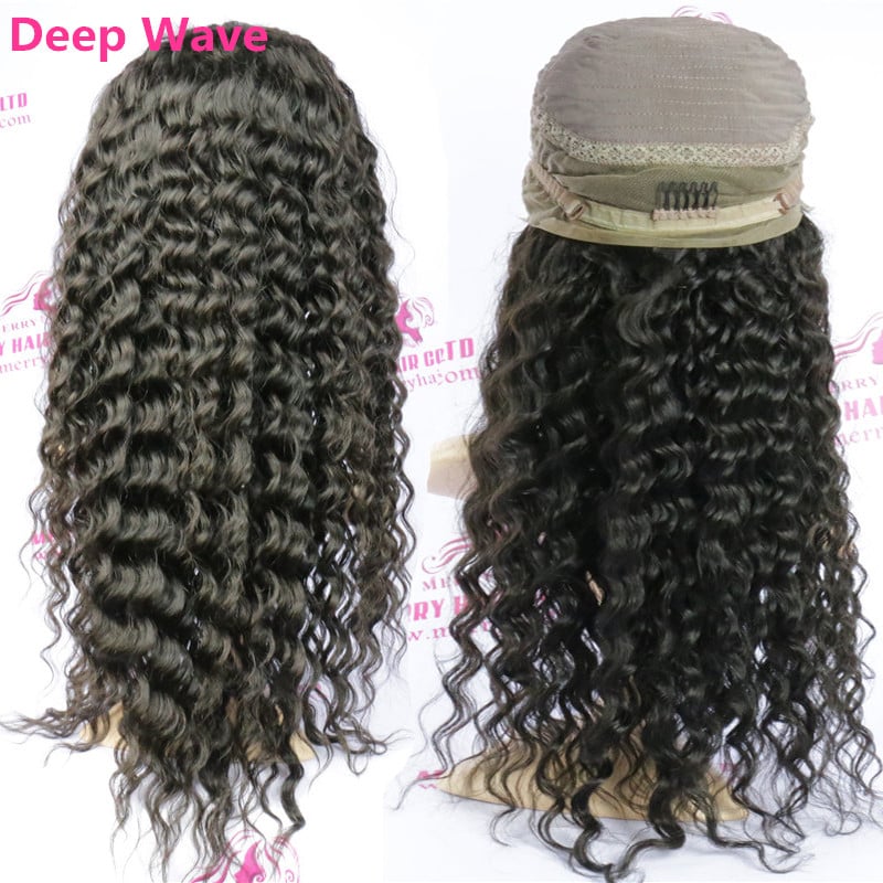 Image of Top selling 8a grade natural black 360 lace wig with baby hair