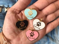 Image 1 of "Loved" Heart Pet Tag/Charm