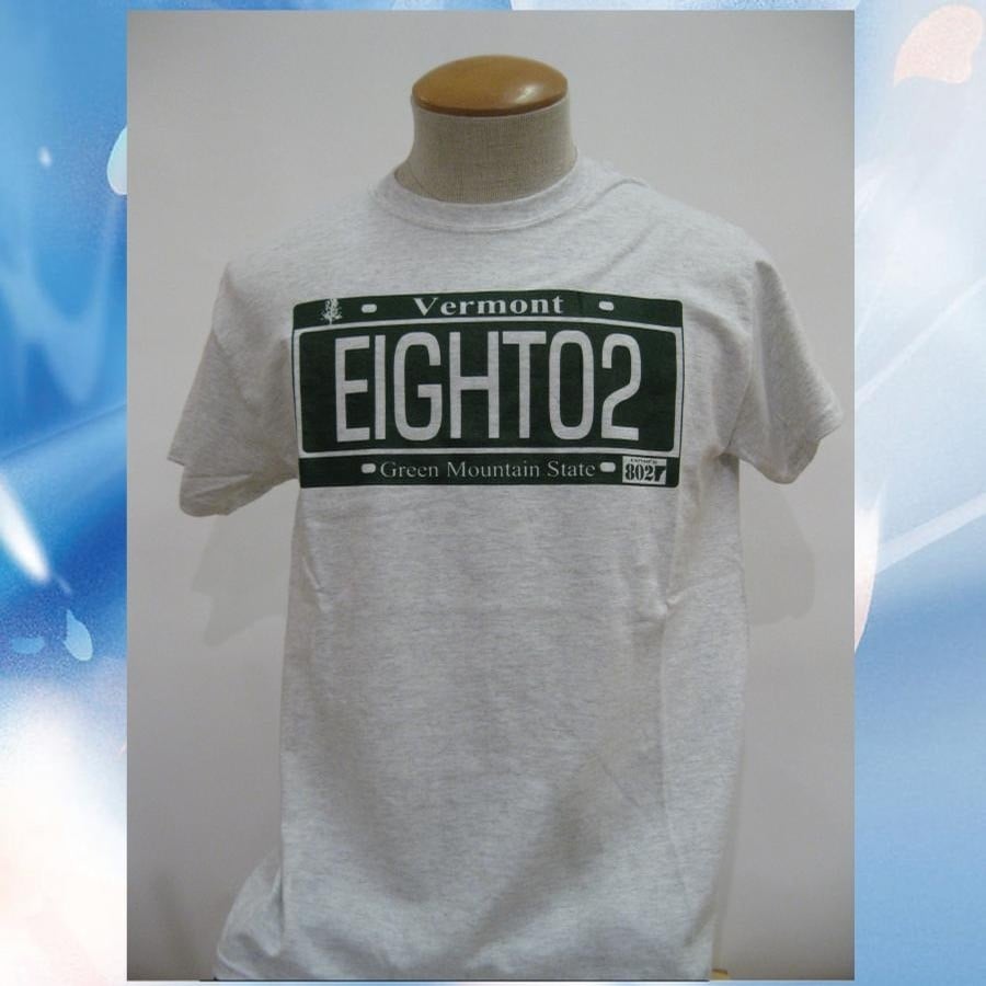Image of Vermont License plate 802 Tee