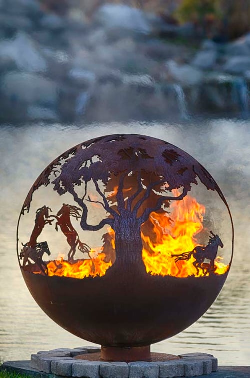Image of WILD HORSES – FIRE PIT GLOBE