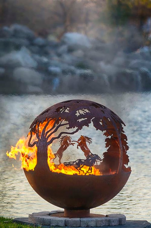 Image of WILD HORSES – FIRE PIT GLOBE