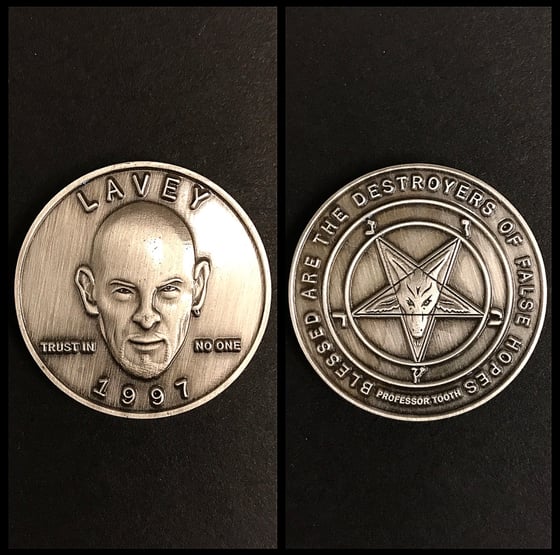 Image of Satanist Anton LaVey Coin