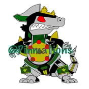Image of Reptar Dragonzord Enamel Pin