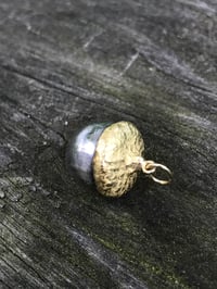 Image 4 of Acorn Pendant 18k and Sterling Silver