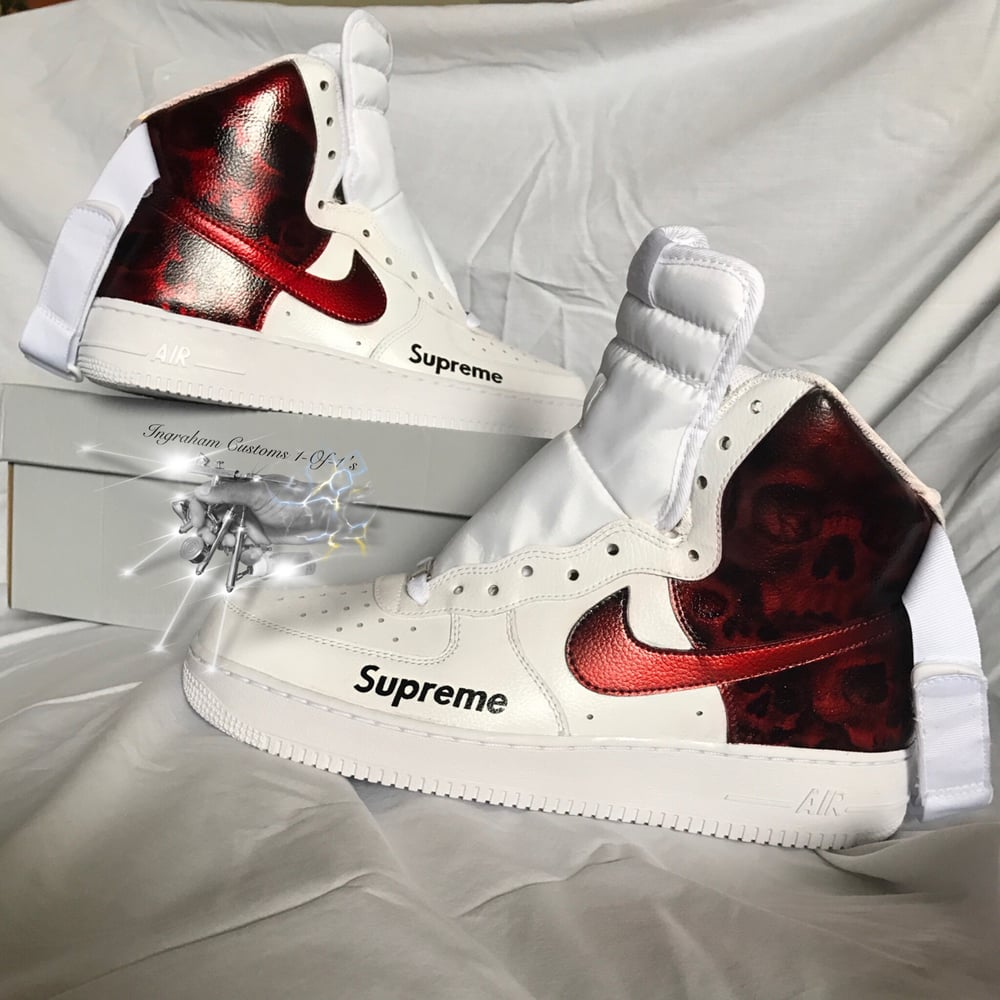 Image of HIGH TOP "SUPREME SKULLS" (1-of-1)