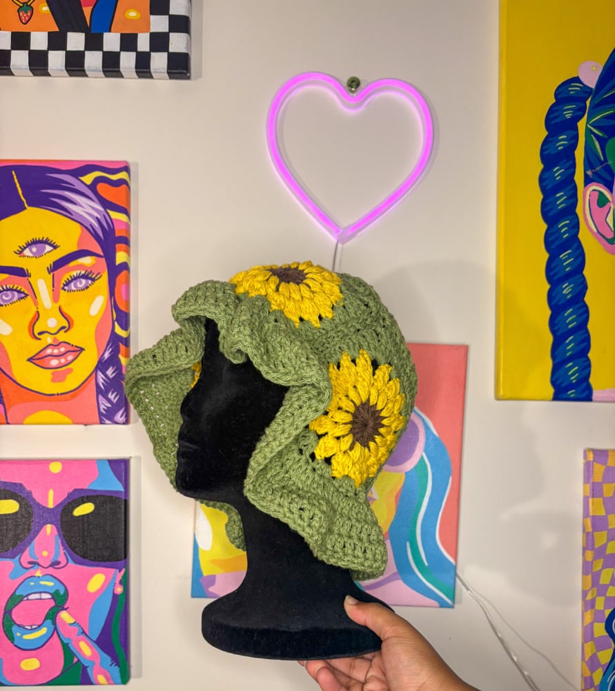 Image of Green Sunflower Bucket Hat