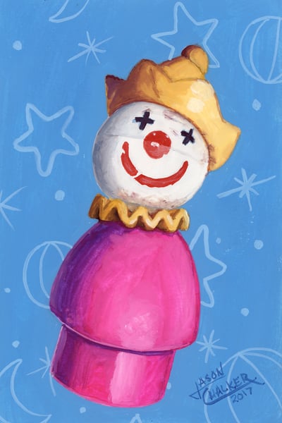 Image of Peg Clown - Original Painting by Jason Chalker