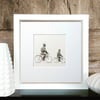 Adult and Child on Bike artwork