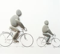 Image 3 of Adult and Child on Bike artwork