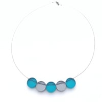 Náhrdelník / Necklace Tyrkysová x šedá