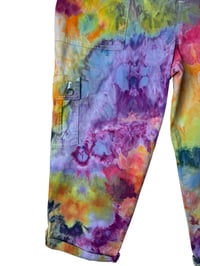 Image 3 of ♻️ UPCYCLED 16W/1X PLUS Lee Cargo Crop Pants in Bright Ice Dye