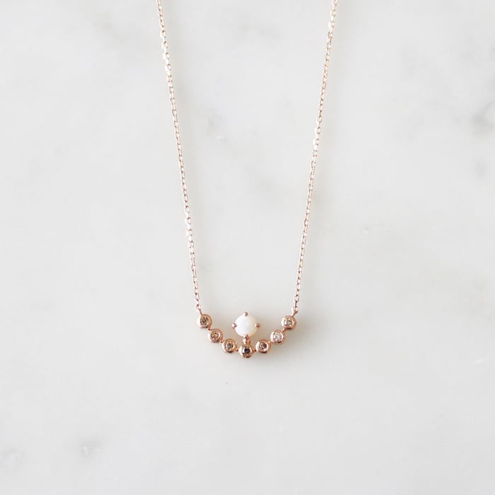 Full Moon Opal Necklace | vasa new york