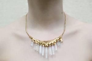 Image of Aquamarine + Yellow Gold Vermeil Necklace