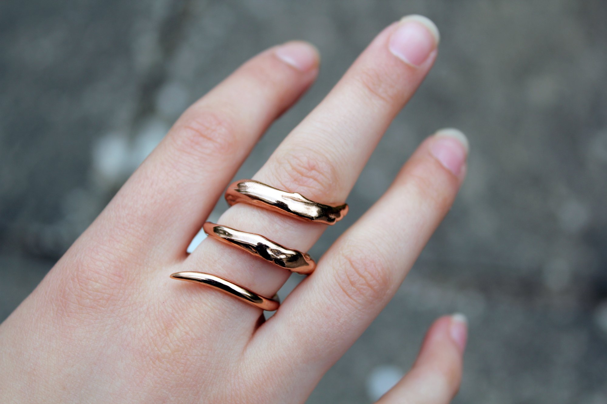 Rose Gold Vermeil Twist Ring | Olivia Creber Jewellery