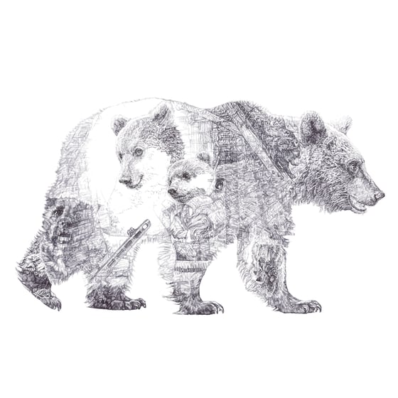 Image of MUMMY BEAR AND BABY BEAR LIMITED EDITION PRINT