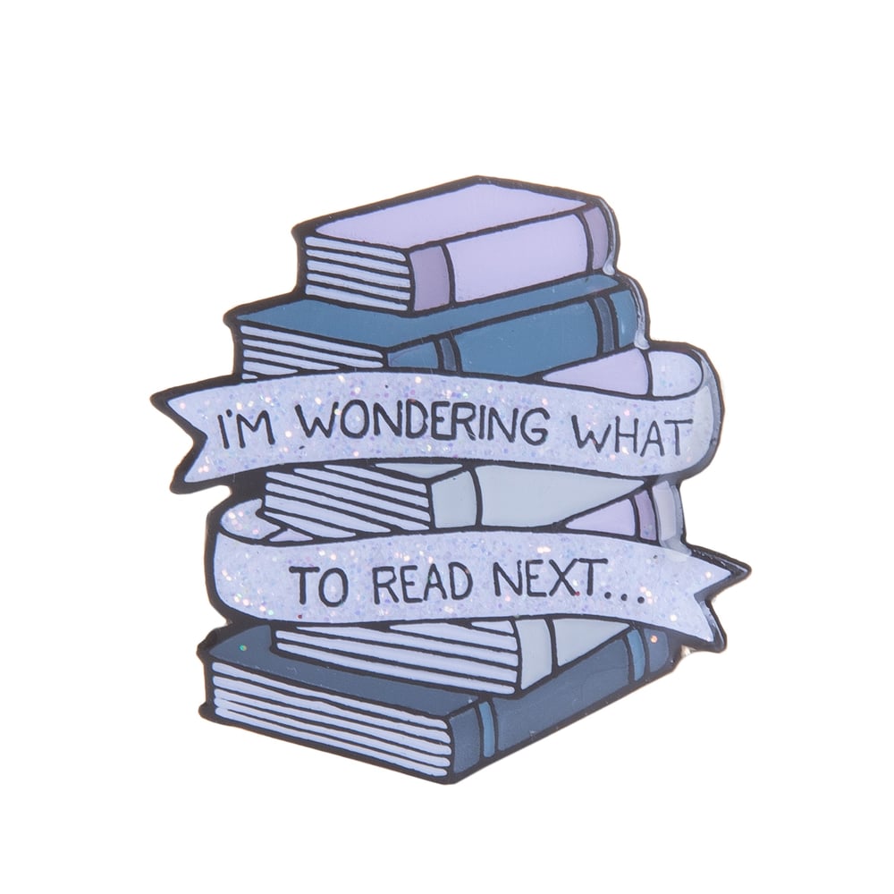 Image of Wondering What to Read Next Enamel Pin