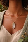 Wire wrapped Clear quartz necklace 