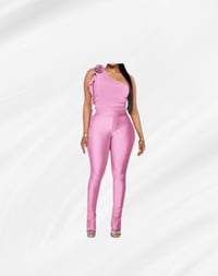 Image 1 of “Plethora of Pink” One-Shoulder Co-ord 