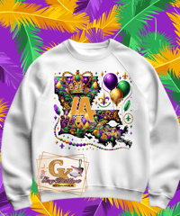 Lousiana Mardi Gras Area Codes Sweatshirt