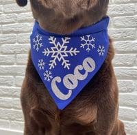 Image 7 of Snowflakes Personalised Bandana 