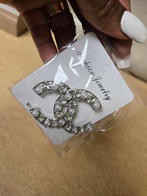 Image of Brooch-Silver & Pearls