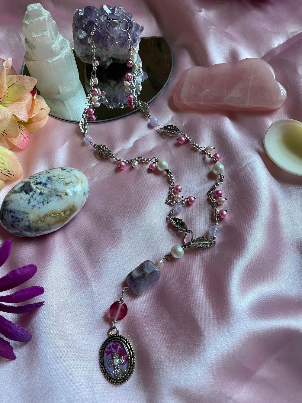 Image of “Alice” rosary style necklace 