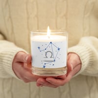 Libra Zodiac Glass jar soy wax candle