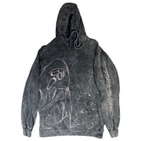 Image 1 of “GHOSTFACE #2” Custom Bleach Painted Hoodie LARGE