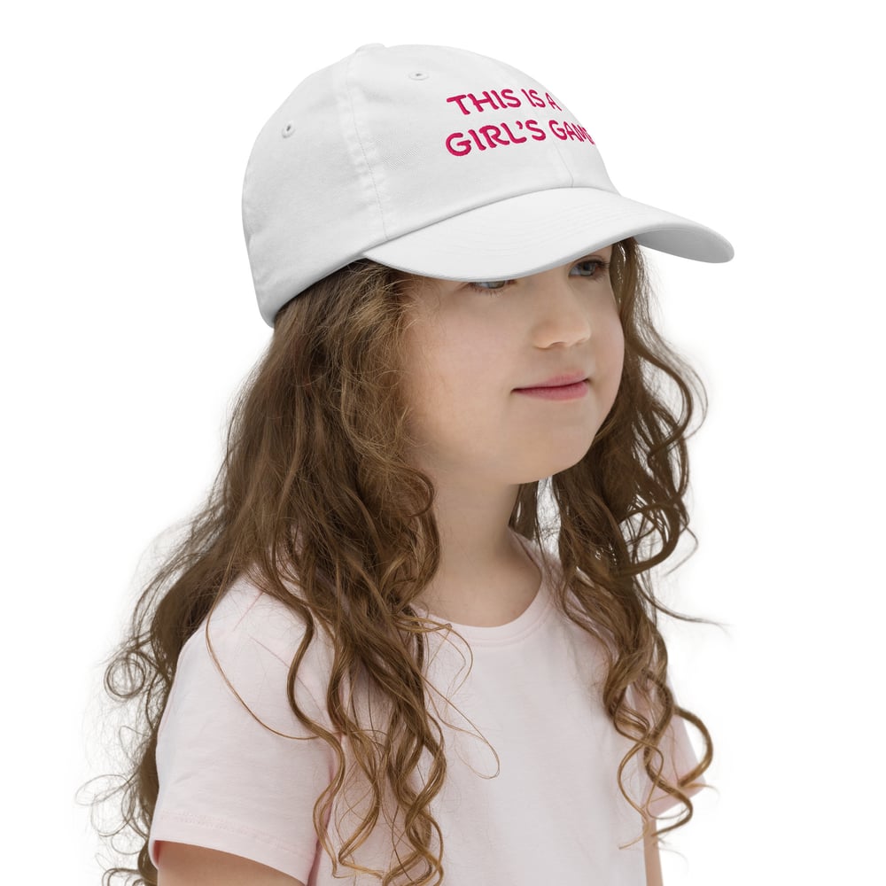 Image of Youth This is a Girl's Game pink letters