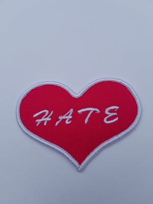 Image of LOVE HATE , Iron on Patch